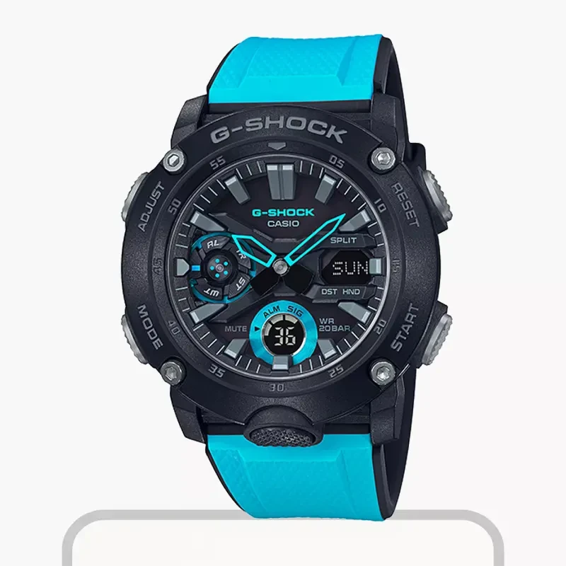 Casio G-Shock Carbon Core Guard Blue Strap Watch For Men’s- GA-2000-1A2